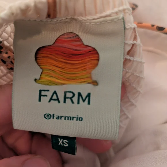 Farm Rio White Seashell Midi Drsss, XS - Picture 5 of 8